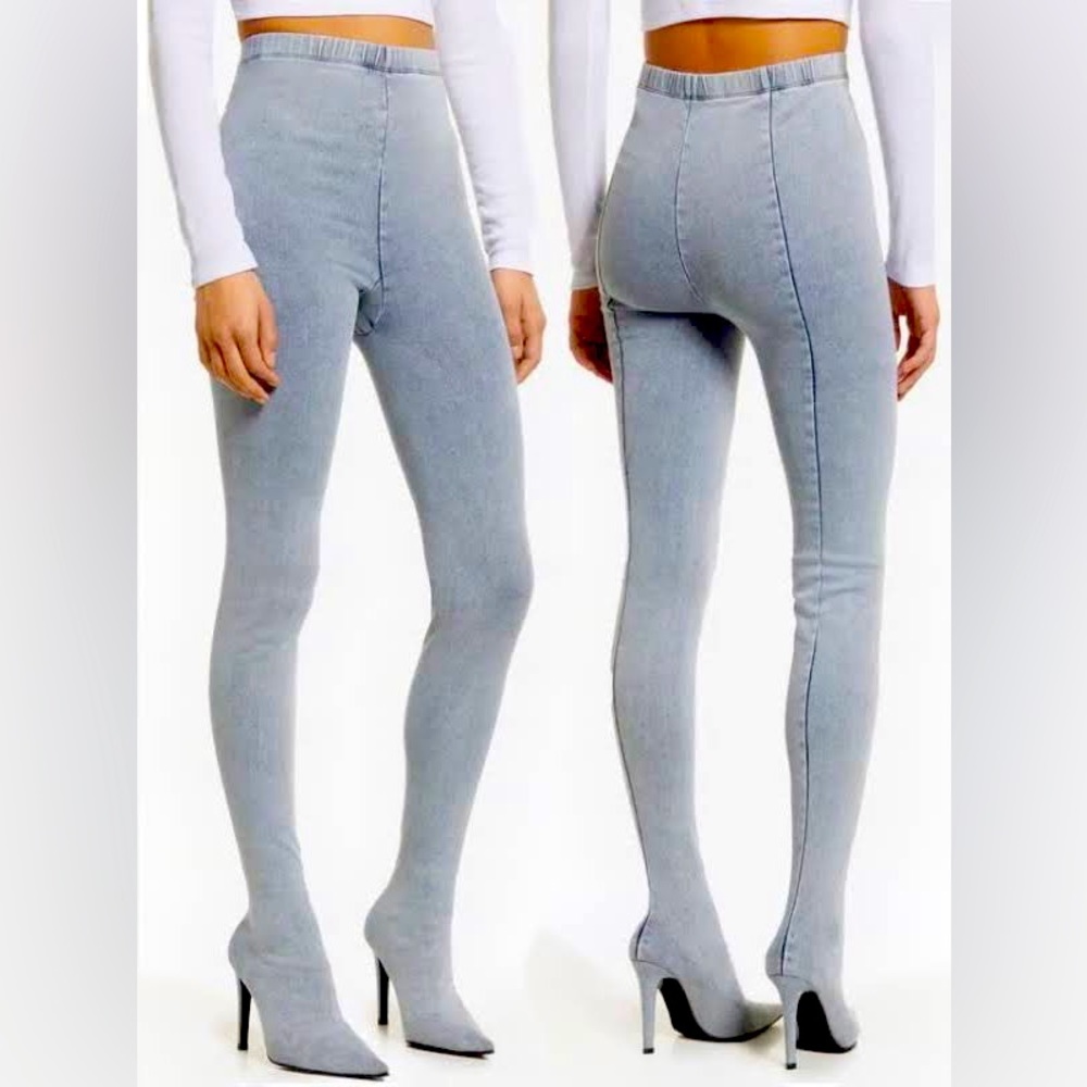 Jeffrey Campbell 2-in-1 Blue Denim Pantaboots